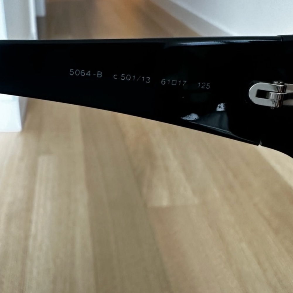 CHANEL Black Rectangular Logo Crystal Sunglasses - Picture 3 of 5